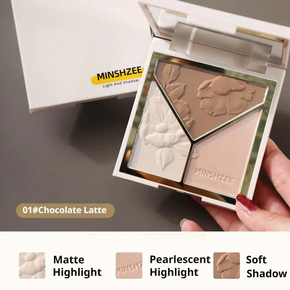 3-in-1 Contour Blush & Highlight Face Palette | MINSHZEE