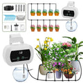 DIY Solar Irrigation Potted Plant Drip Irrigation Kit,Garden Balcony Greenhouse Drip Irrigation System,Automatic Watering System Oasis Select white