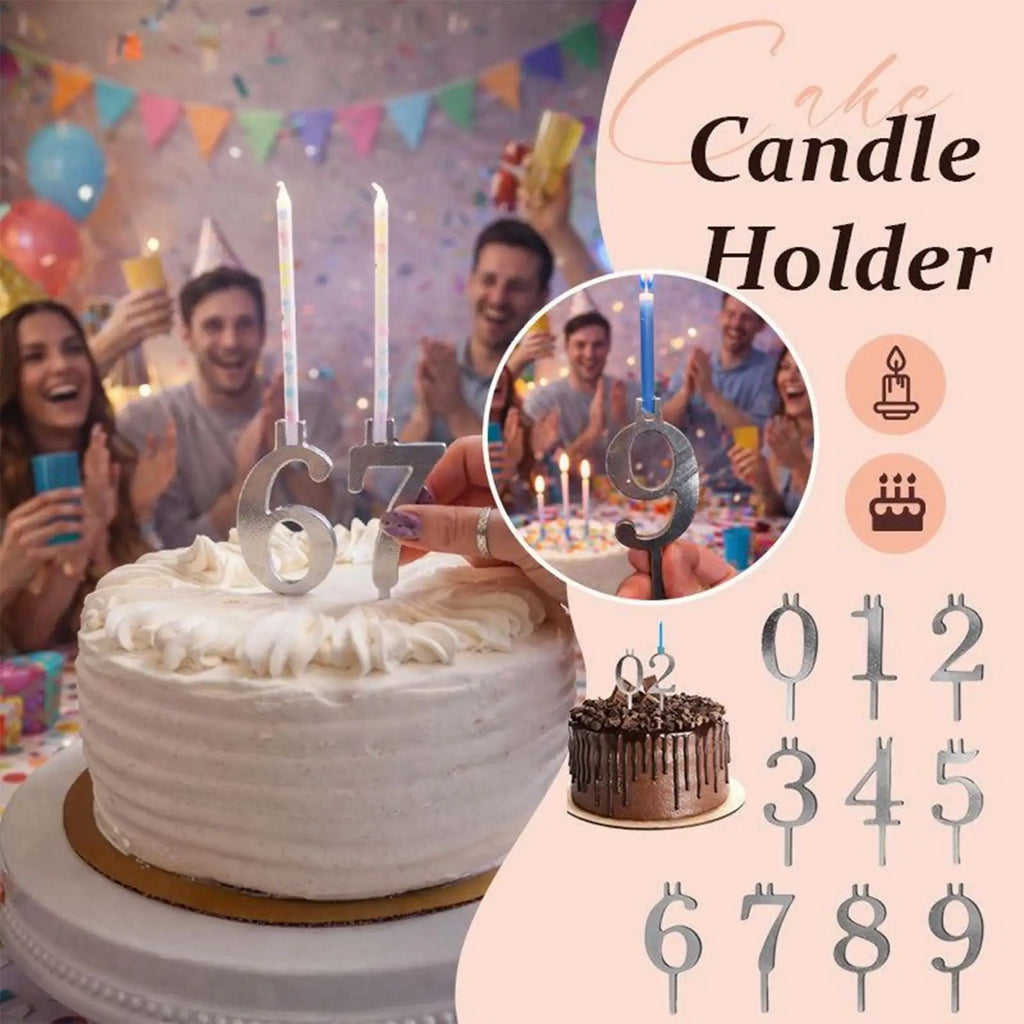 Happy Birthday Number Cake Candles 0-9 Number Candle Cake Topper Birthday Party Wedding Cake Candle Party Supplies Decoration Oasis Select