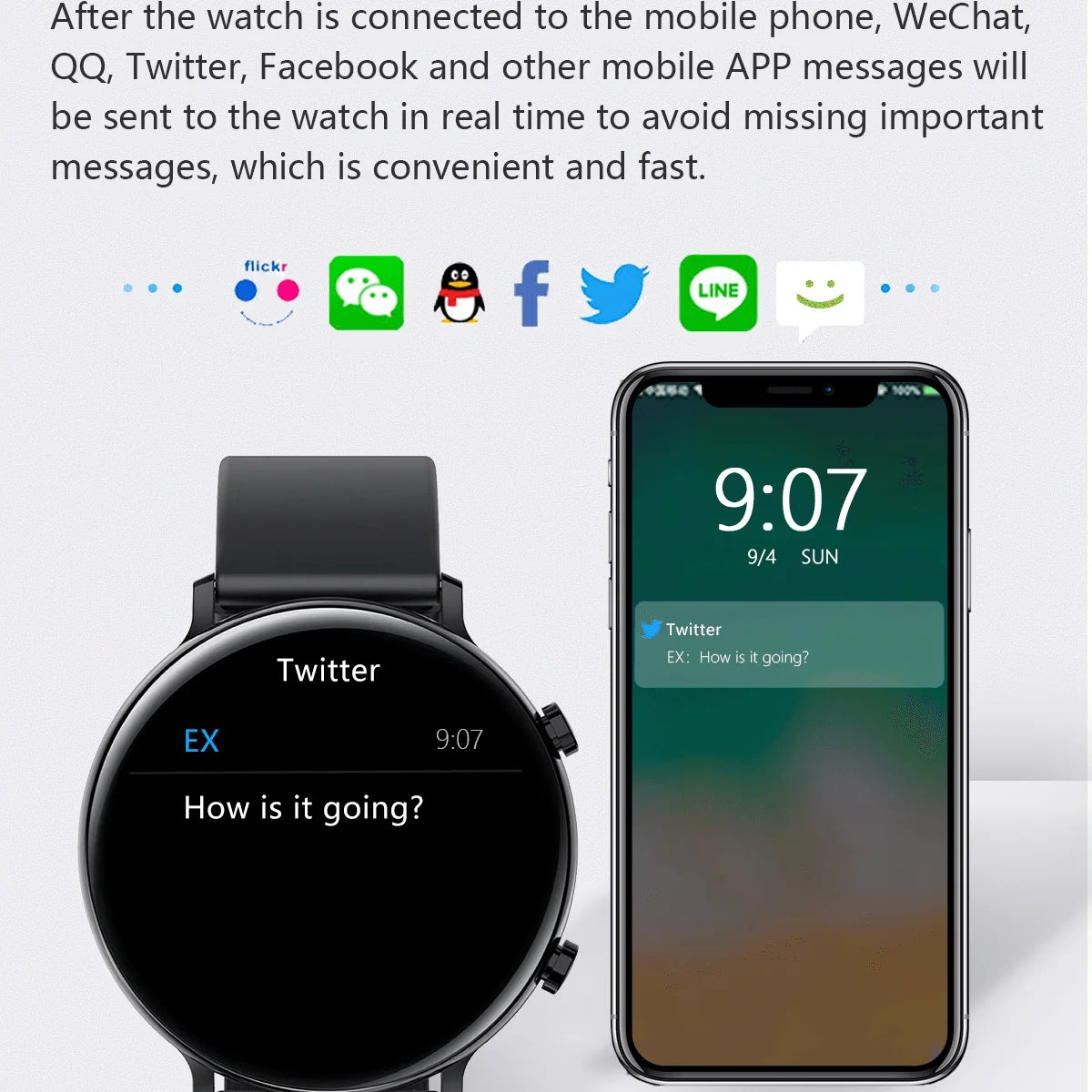 Smart Watch Sports Fitness Smartwatch Waterproof 1.3" Men Women Blue Tooth Call Heart Rate Health Watches Voice assistant Music Oasis Select