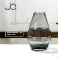Modern Simple and Creative Wooden Piers Glass Vases Tabletops Home Flower Arrangements and Study Decorations Flower Vase Oasis Select 1524