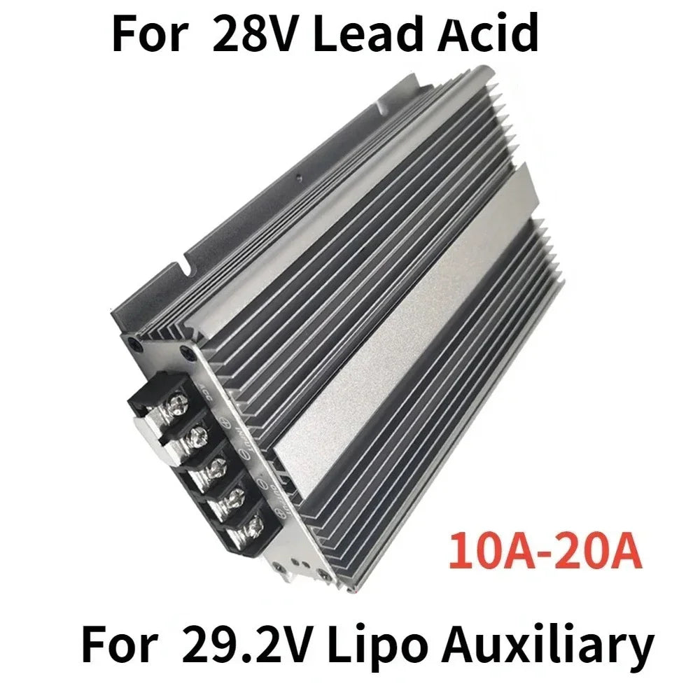 Charger 12V to 24V DC DC 10A-20A Step Up Converter For 28V Lead Acid Battery and 29.2V Lipo Auxiliary Battery RVs Boat Car Oasis Select
