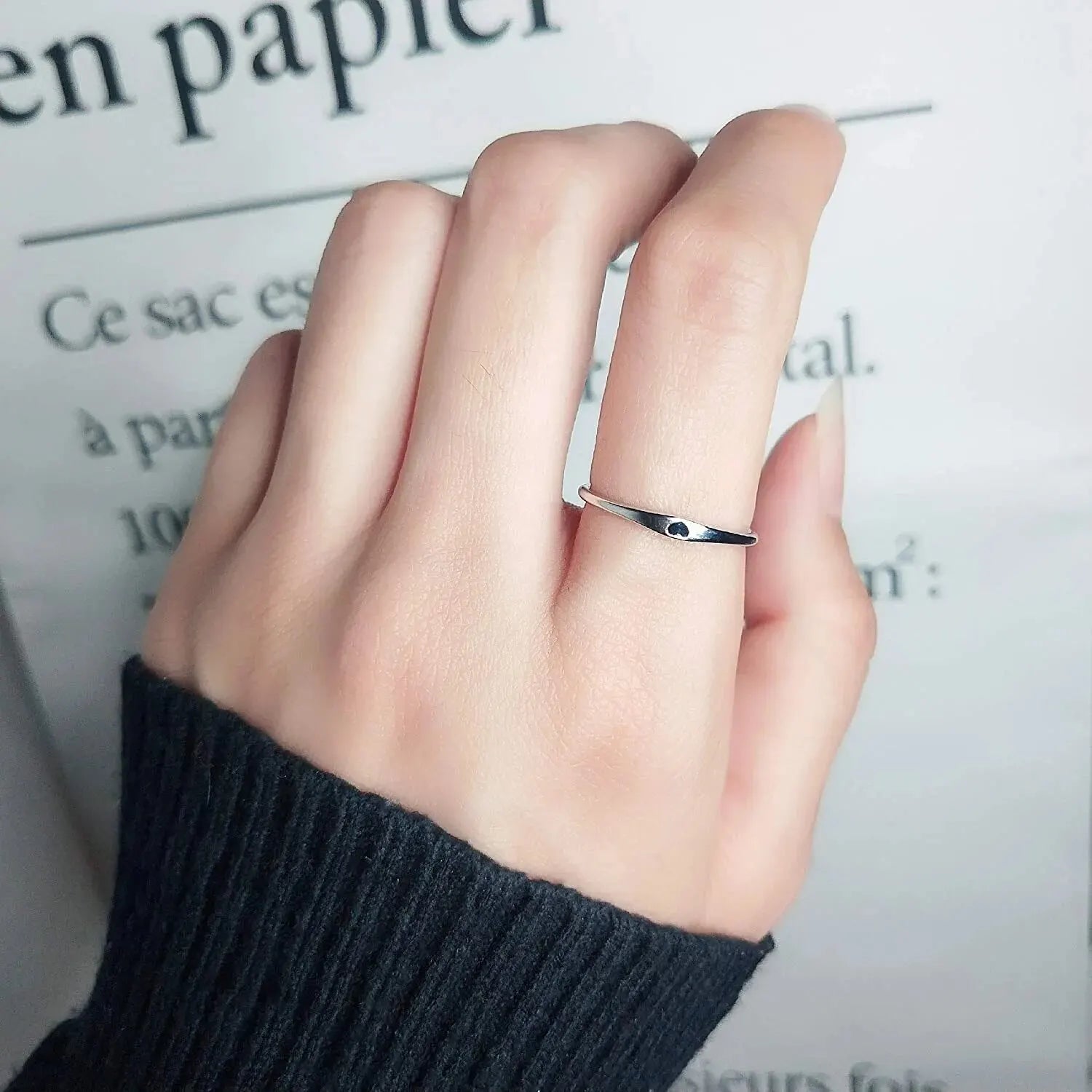 925 Sterling Silver Carved Heart Stackable Ring – Sizes 6–10 Sterling Silver Ring Oasis Select