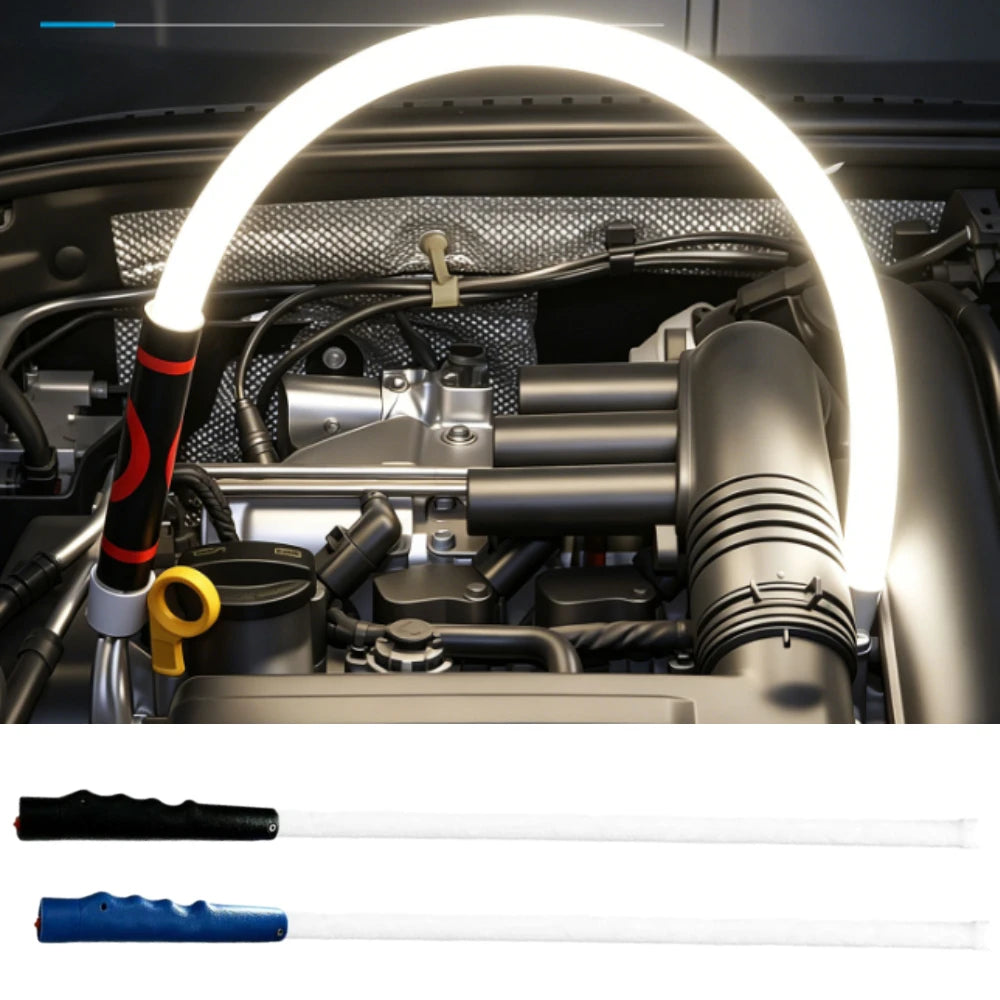 78cm Flexible LED Flashlight Stick Bendable High Lumens Professional Mechanic Work Light for Car Repair Engine Bay Inspection Oasis Select