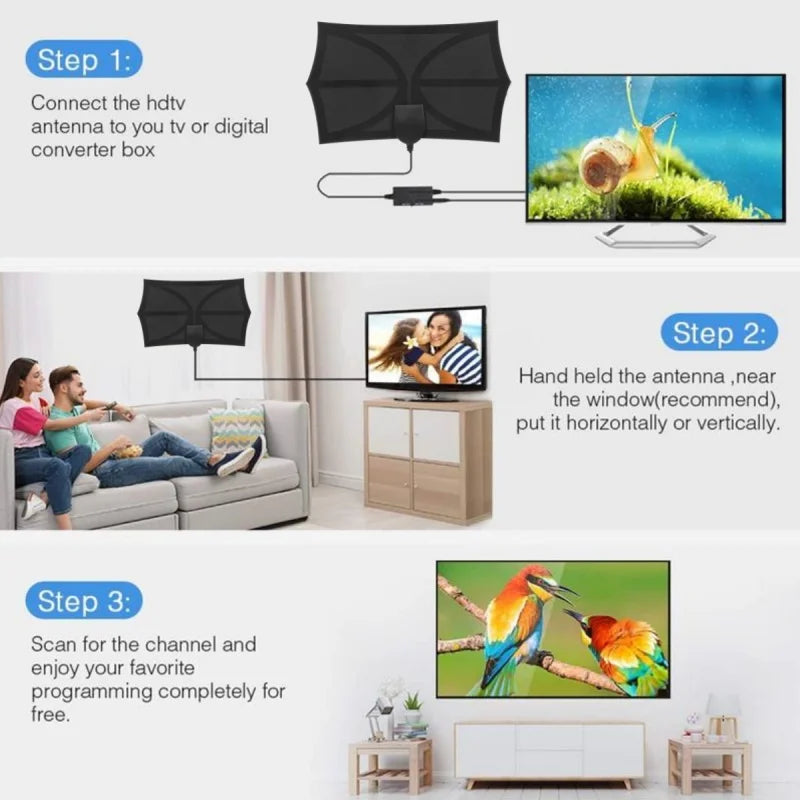2025 New Hexagonal DVB-T and DVB-T2 Antenna with Amplifier, VHF, UHF, and FM Digital TV Antenna Oasis Select