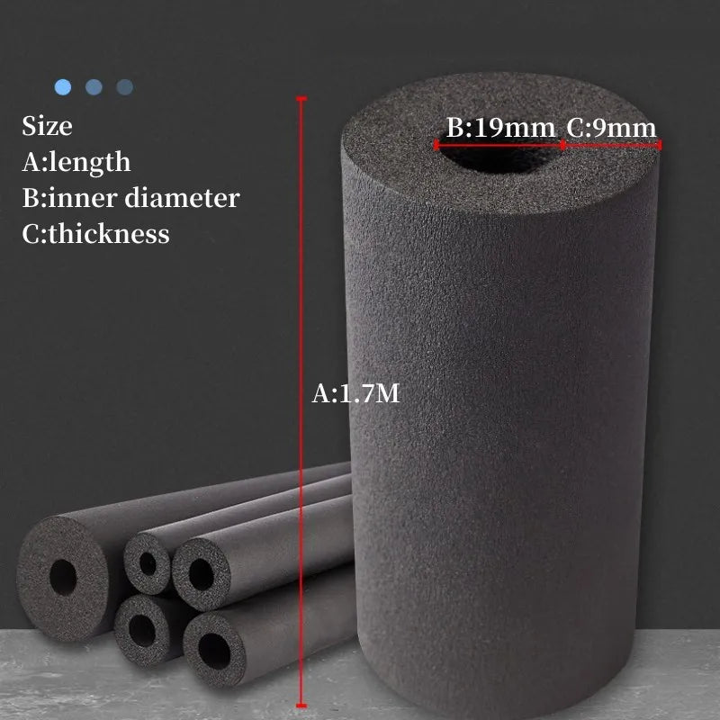 6-32MM Rubber Sponge Tube Air Conditioner Solar Water Heater Water Pipe Sleeve 1.8m Thermal Insulation Thermal Insulation Pipe Oasis Select Inner diameter 19mm