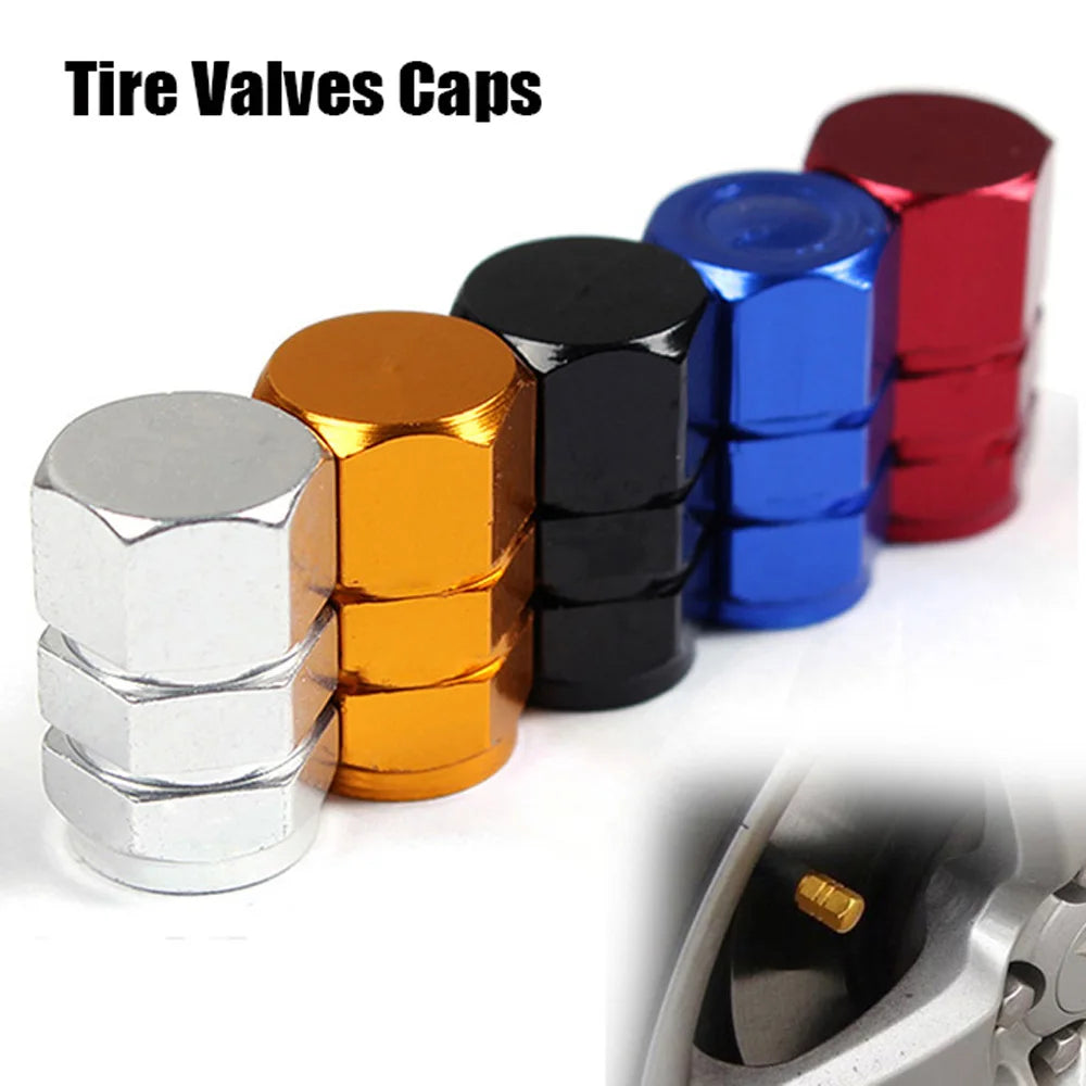 Car Tire Valves Caps Universal Air Caps Cover Aluminum Alloy Tire Valves Stem Caps for Cars SUVs Trucks Motorcycles Bicycles Oasis Select