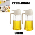 Oil Dispenser Seasoning Accessories Oil Cruet Bottle Oil Spray Kitchen Utensils for Kitchen Barbecue Oils Sprayer Container Oasis Select 2PCS-white