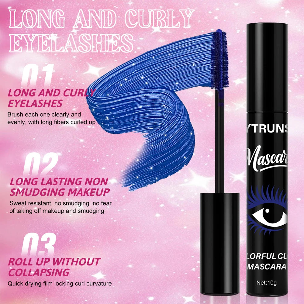 8 Color Glitter Mascara – Waterproof, Lengthening & Volumizing