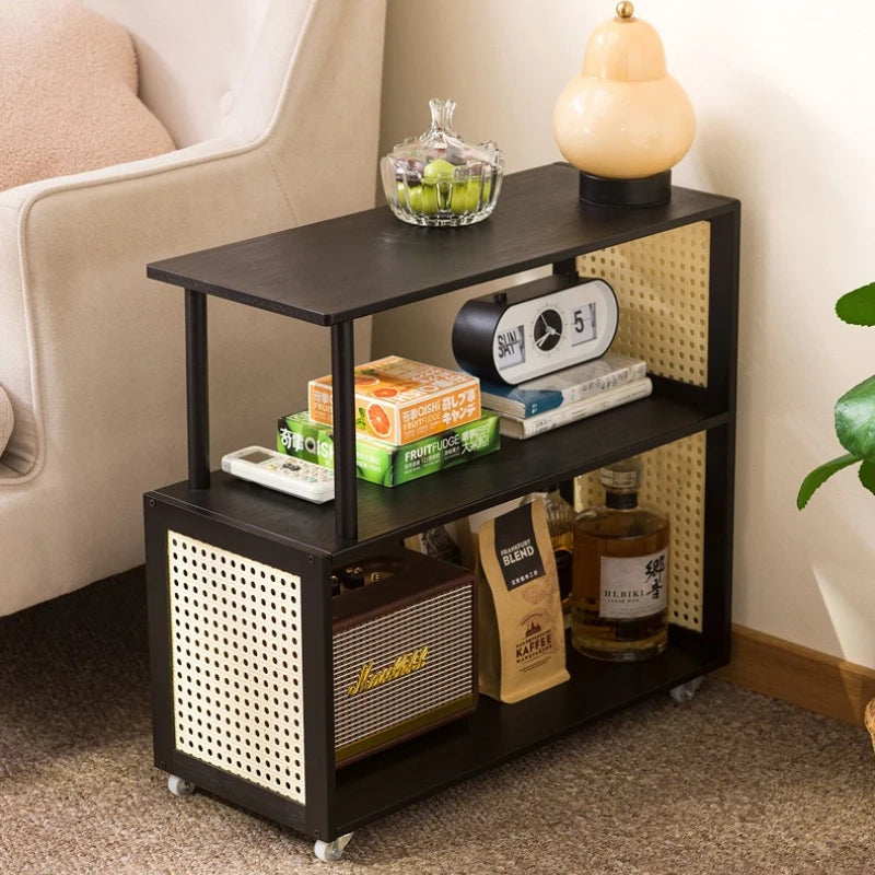 Movable pulley modern simple coffee table household storage side cabinet new sofa side table Oasis Select