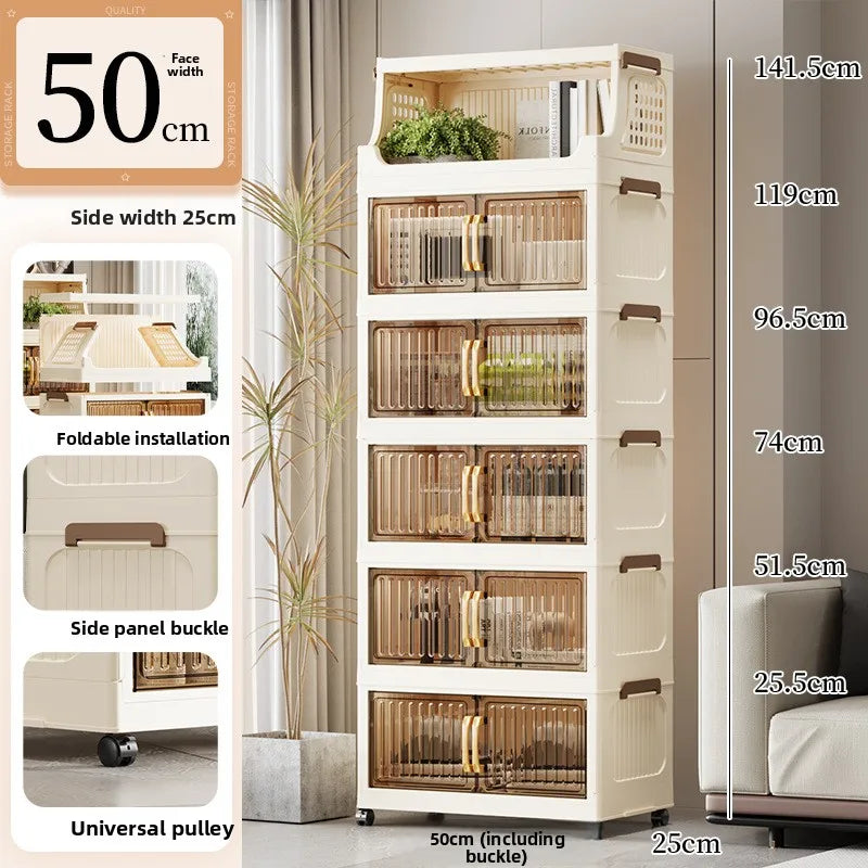40-50-60 Transparent Household Living Room Multi-layer Mobile Snack