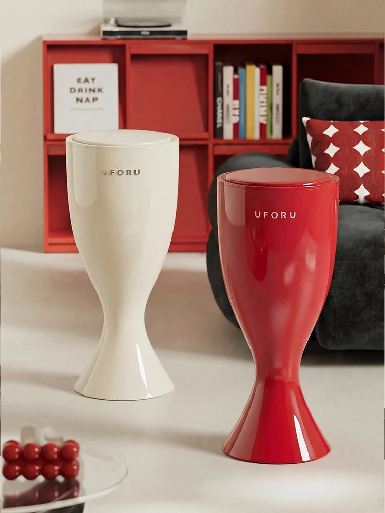 Tall trash can. No-bend design. A large-capacity household trash can with a stylish look that complements your home decor. Oasis Select