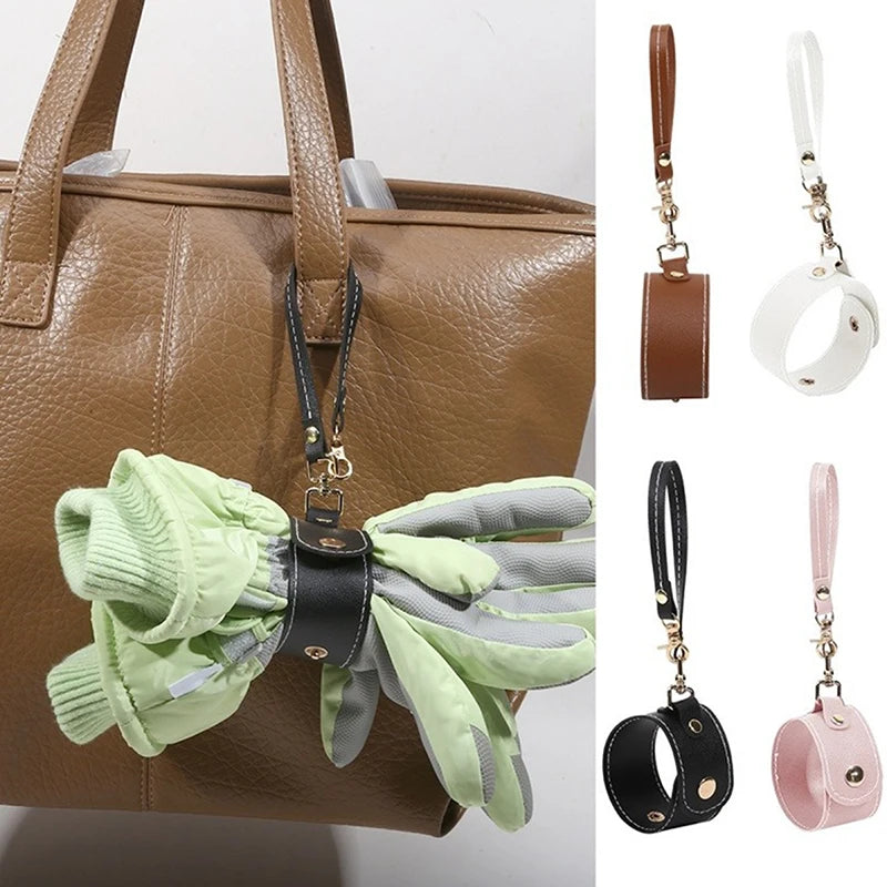 PU Leather Waist Clip Strap – Glove, Scarf & Towel Holder