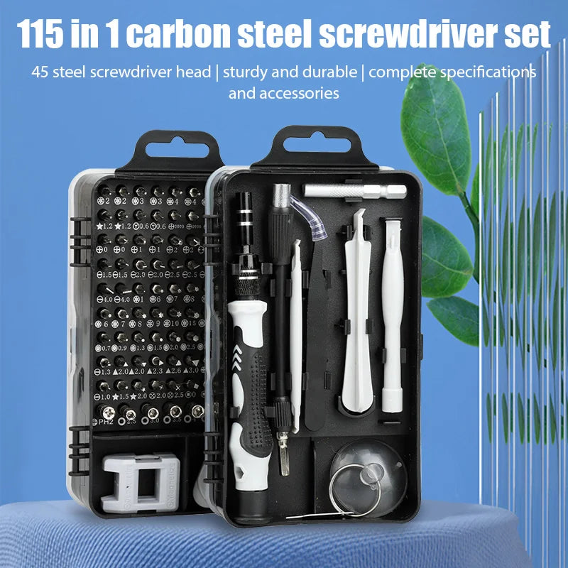 115 in 1Multifunctional Screwdriver Set Computer PC Mobile Phone Equipment Repair Screw Driver Insulation Manual Household Tools Oasis Select