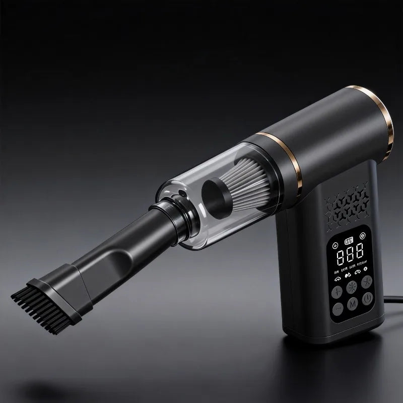 Portable Wireless Car Vacuum Cleaner Smart Tire Inflator with Digital Display Multi Purpose Tire Air Pump for Emergency Roadside Oasis Select