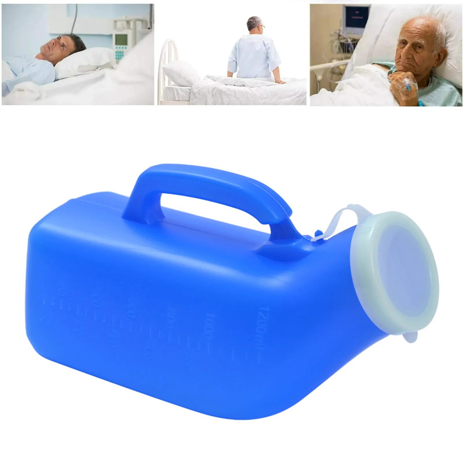 Portable Male Urinal Bottle 1200ml – Car, Camp & Elderly Portable Urinal Bottle Oasis Select