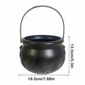 Halloween Witch Cauldron Candy Bucket – Flame Stripe Pot Decor Halloween Candy Bucket Oasis Select C One Size