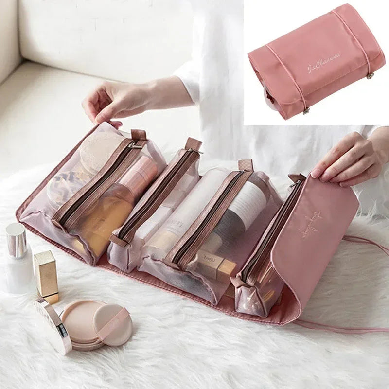 Cosmetic Bag PU Leather Large-capacity Travel Cosmetics Storage Bags Women Portable Handbag Multifunction Waterproof Washing Bag Oasis Select