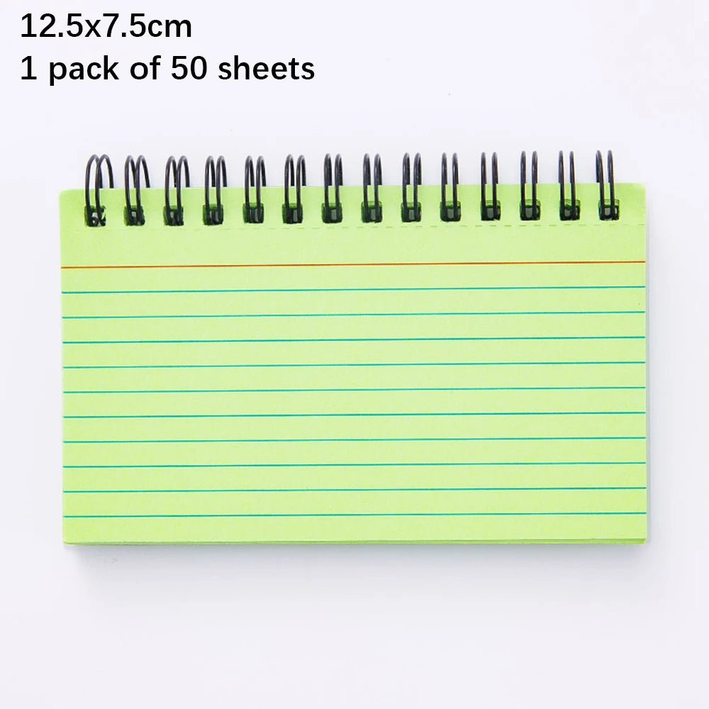 Index Cards with Ring 3x5 Inches 50-250 Sheets Notecards Spiral Flash Cards for Studying Nursing School Office Taking to Do List Oasis Select green