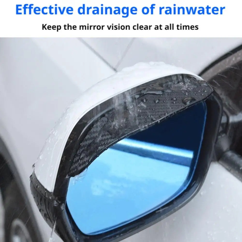 2-Pack Rearview Mirror Rain Guards – Universal Anti-Glare