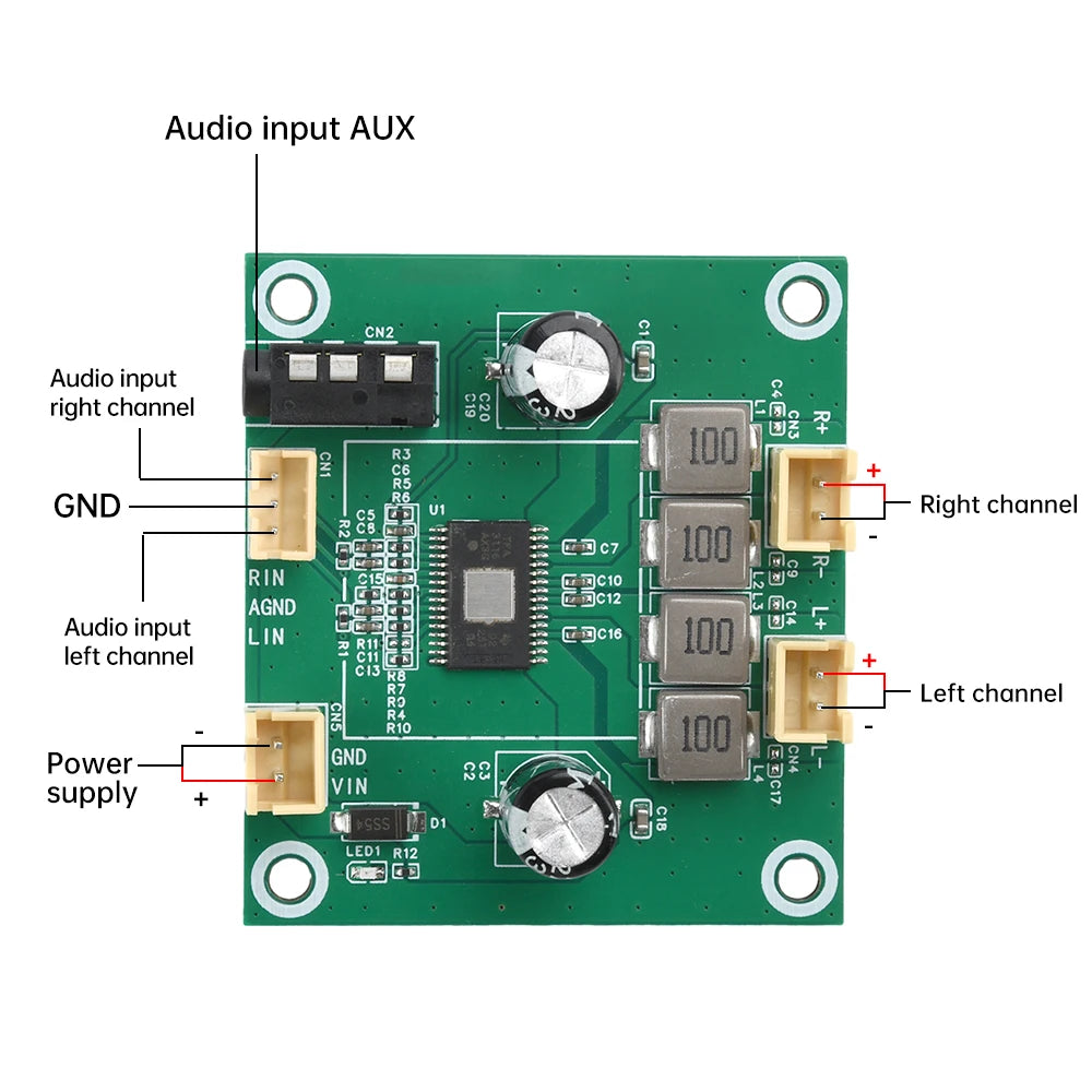TPA3116 2.0 Channel Digital Stereo Class D Audio Power Amplifier Board DIY 50W + 50W Amplificador Sound Board DC5-26V Oasis Select