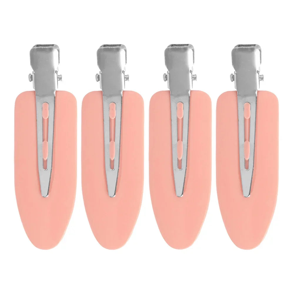 4 Pcs Seamless No Crease Barrettes Makeup Clip No Bend Hair Clip Professional Salon Styling Fixed hairpin Woman Man Hairdressing Oasis Select K65-4
