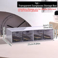 1pc glasses multifunctional transparent acrylic tabletop storage box drawer style female sunglasses sunglasses organizer Oasis Select white