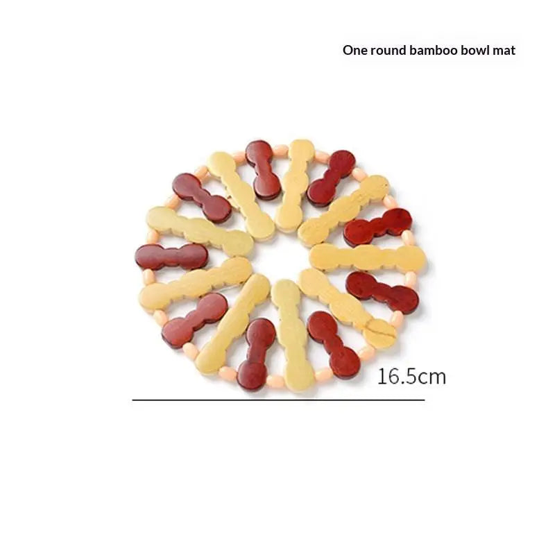 Bamboo Heat Resistant Trivet Mat – Non-Slip Pot Pad & Coaster