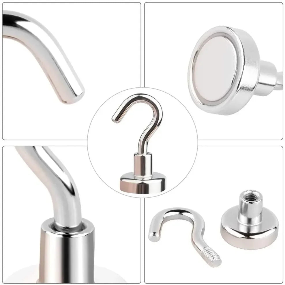 10Pcs Strong Magnetic Hooks Punchfree Practical Load Bearing HookThick Wall StorageFor Home Kitchen Oasis Select