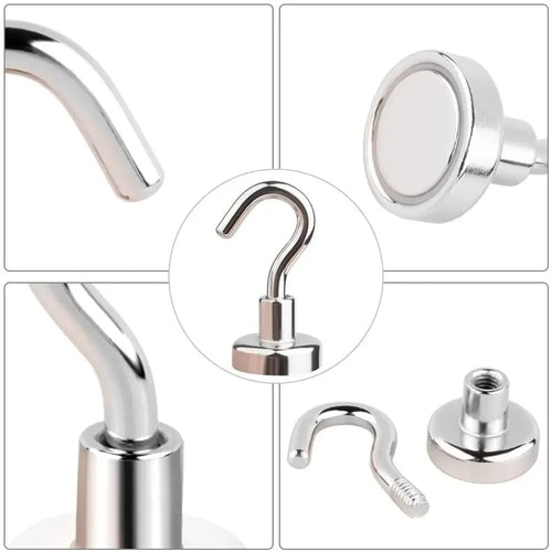 10Pcs Strong Magnetic Hooks Punchfree Practical Load Bearing HookThick Wall StorageFor Home Kitchen Oasis Select