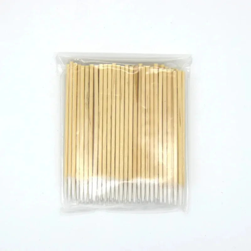 100/300/600pcs Disposable Nail Wood Cotton Swab Clean Sticks Lint-Free Wood Nail Cleaning Bud Wooden Tip Nail Polish Remover Oasis Select