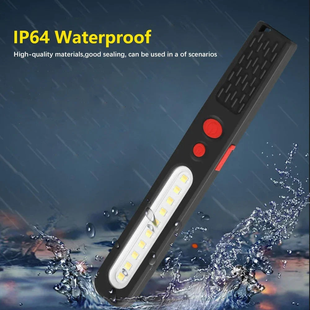 Portable COB LED Work Light USB Rechargeable Flashlight Stepless Dimming Waterproof Torch Magnetic Auto Repair Lights Oasis Select