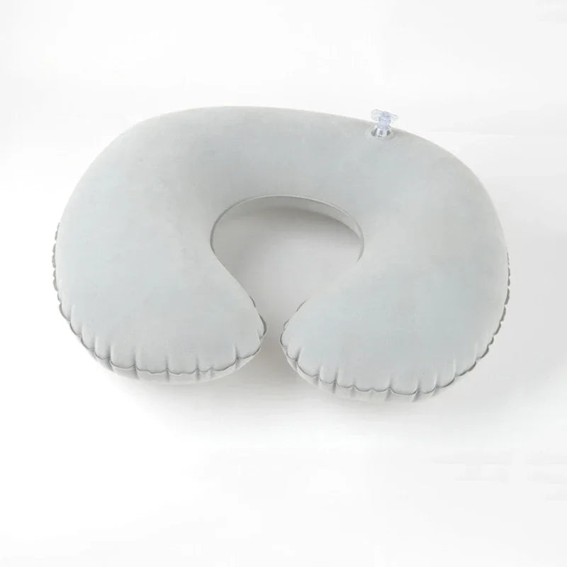 Inflatable C-Shaped Travel Neck Pillow | Portable PVC Cushion Inflatable Travel Pillow Oasis Select