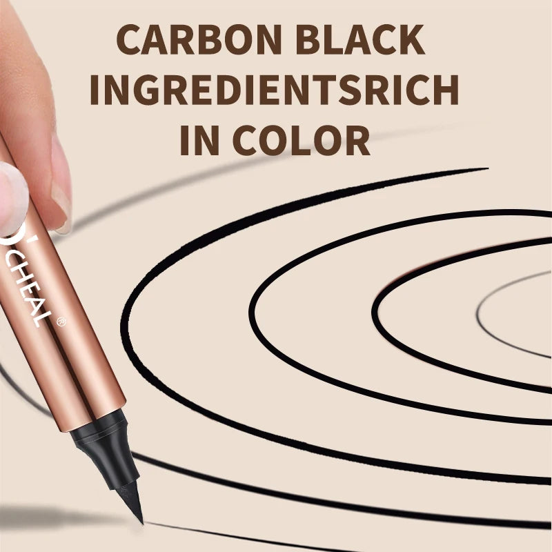 O'CHEAL Eyeliner Stamp Black Liquid Eyeliner Pen Waterproof Fast Dry Dual Head Eye Liner Pencil Make-up for Women Cosmetics Tool Oasis Select