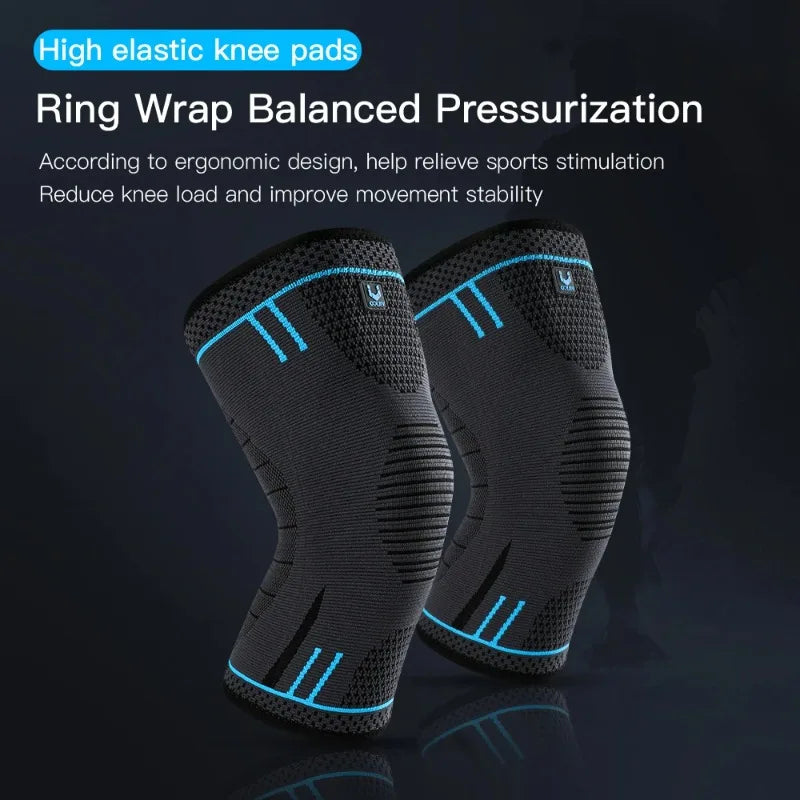 1pcs Summer Outdoor Sports Cycling Football Basketball Knitted Knee Pads Breathable Comfortable Non Slip Protective Gear Oasis Select