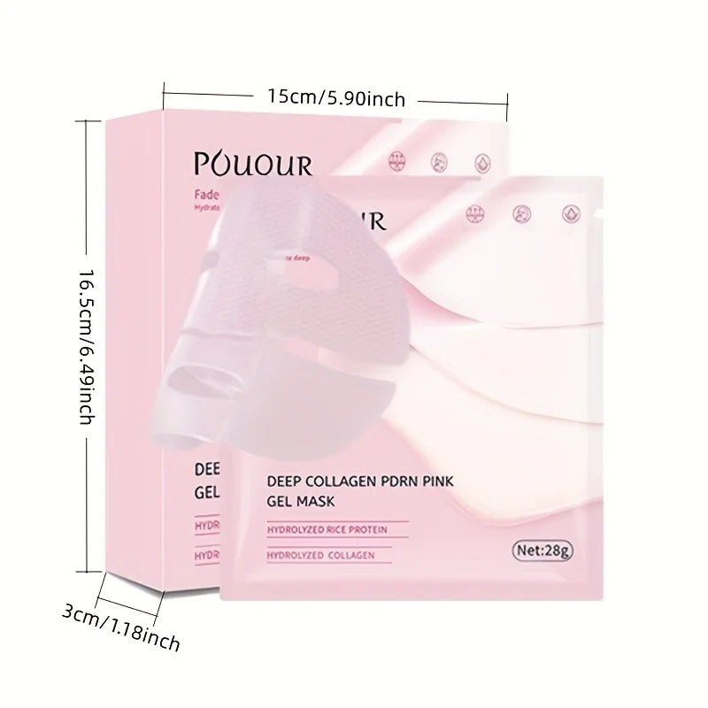 Pink Collagen Face Mask – Firming & Moisturizing 5-Pack Collagen Face Mask Oasis Select