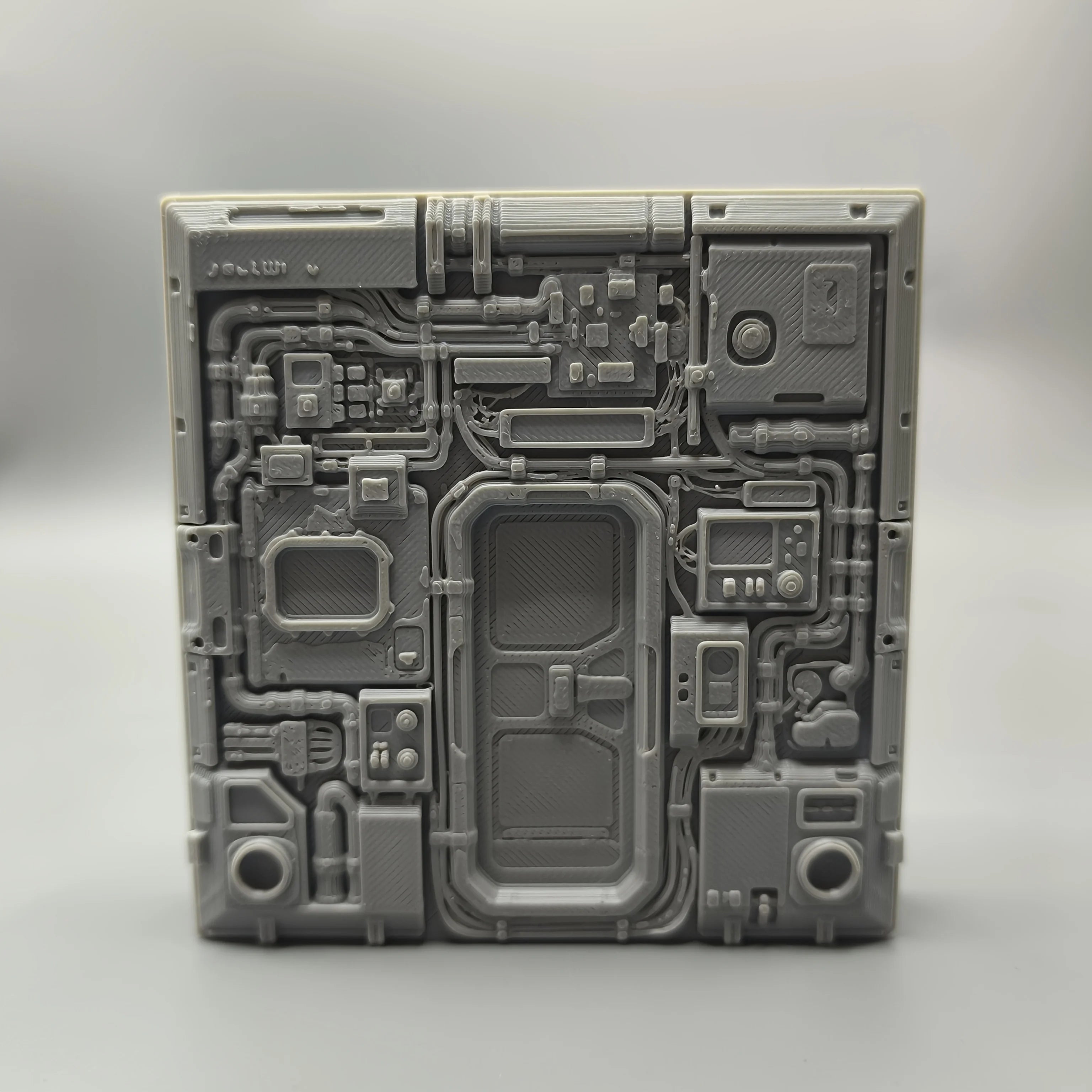 Sci-Fi Spaceship Interior Wall Tile - Industrial Futuristic Station Panel, Cyberpunk Terrain Base for Miniature Scenery Oasis Select