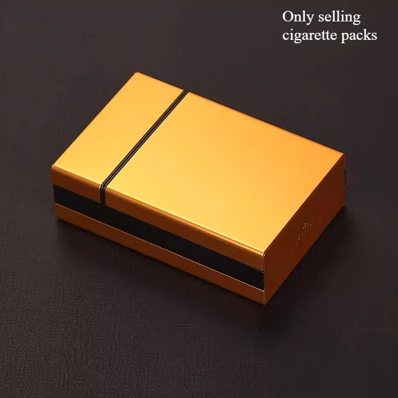 Automatic Pop-up Cigarette Box Soft Pack Protective Shell Thick Cigarette for Men and Women Extended Thin Cigarette Clip Oasis Select gold - soft and hard