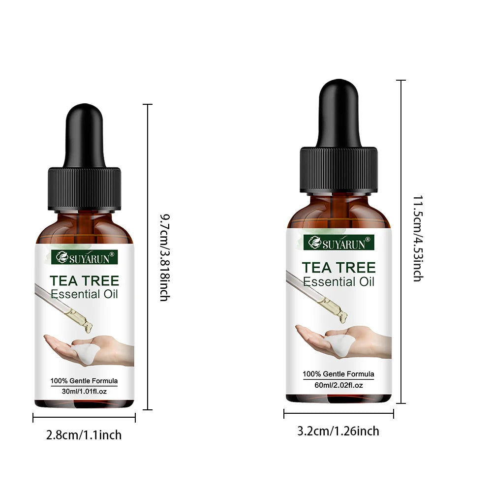 SUYARUN Tea Tree Oil Serum - Natural Moisturizing & Soothing Face Care for Clear, Hydrated Skin. Oasis Select