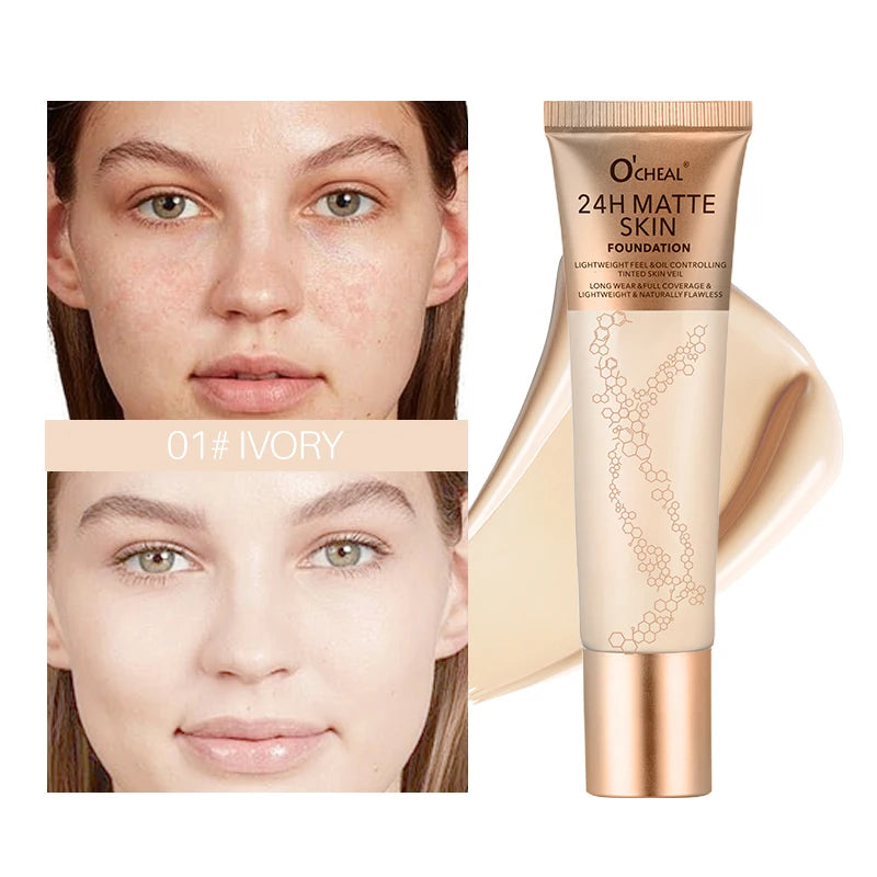 Waterproof Liquid Foundation – Natural Finish, Multi-Shade Liquid Foundation Oasis Select 01 IVORY