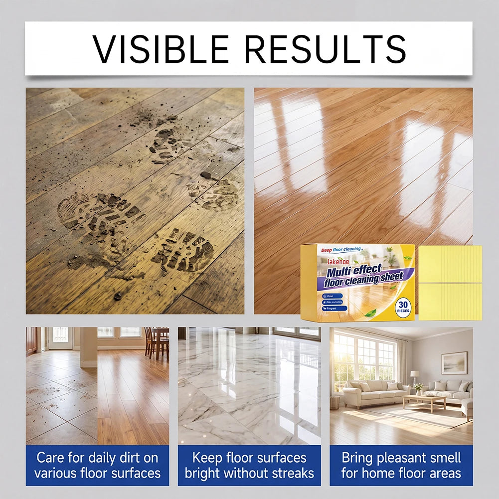 Floor Cleaning Concentrate Sheets | Multi-Surface 30pc
