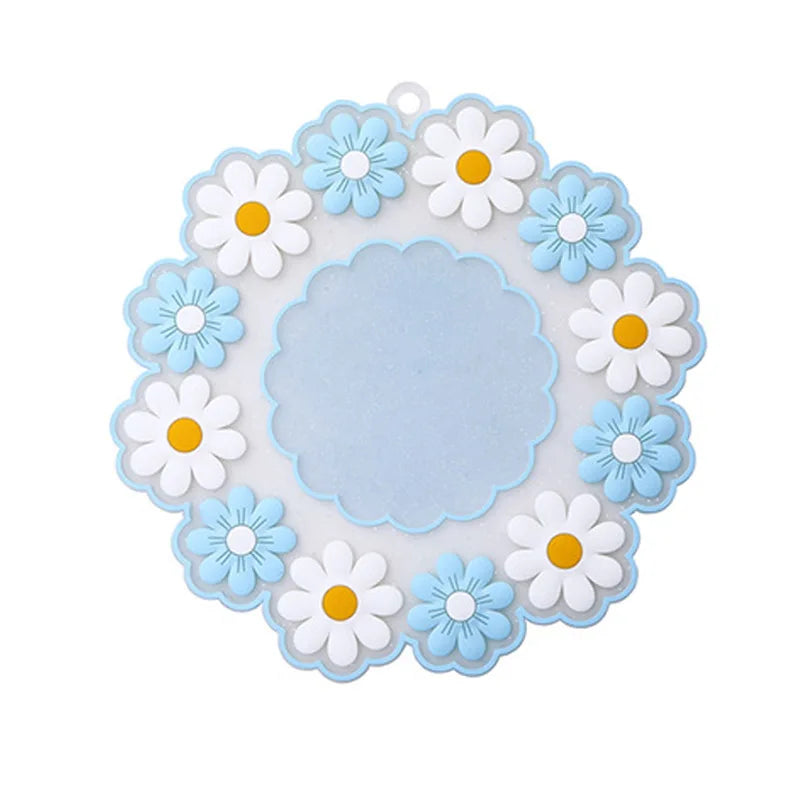 1 set Flower Silicone Heat Insulation Mat Daisy Coaster Pot Bowl Plate Pad High Temperature Resistant Non Slip Table Placemat Oasis Select