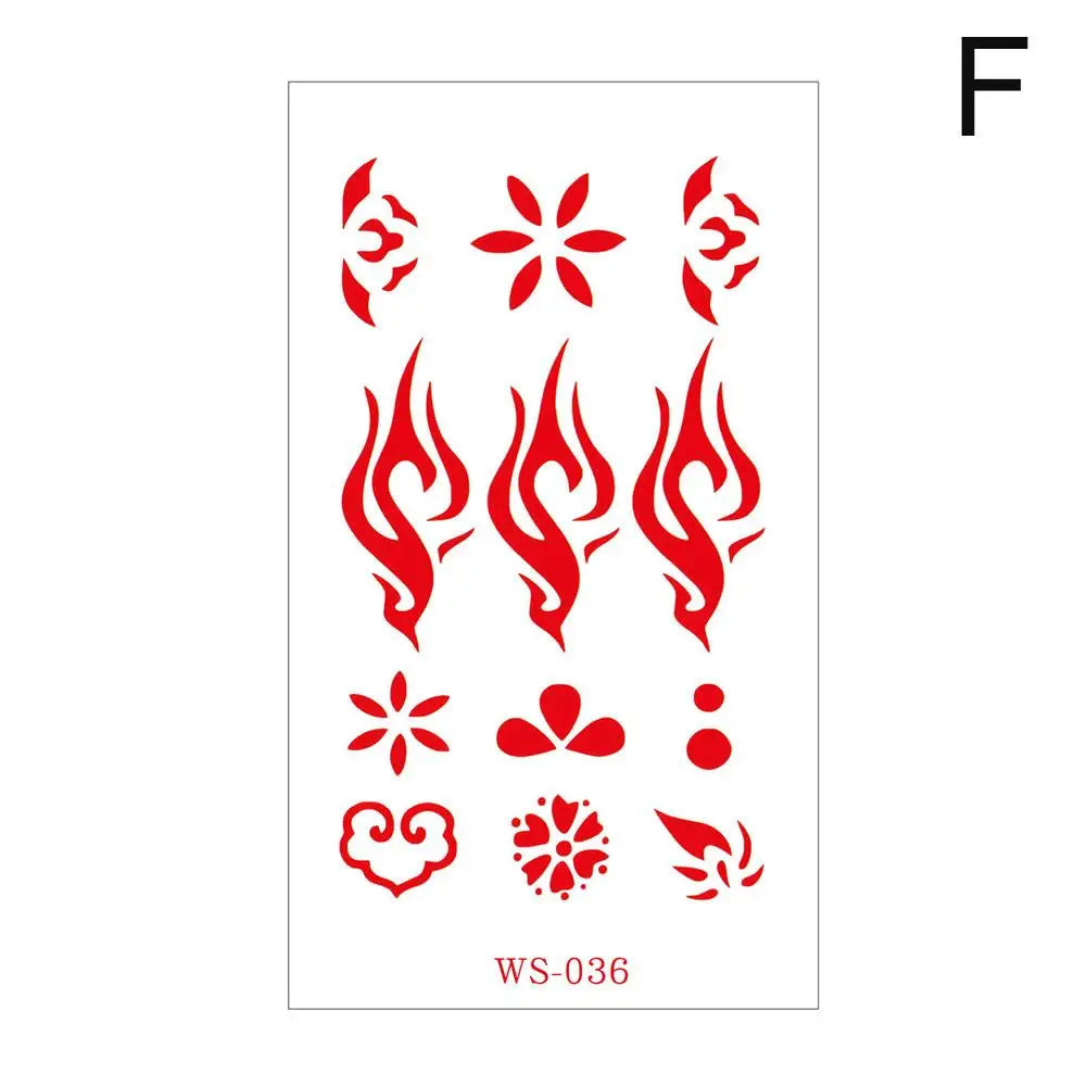 Classic Eyebrow Sexy Cute Retro Tattoo Paste Ancient Style Girl Baby Forehead Paste Hanfu Children's Temporary Tattoo Sticker Oasis Select F China