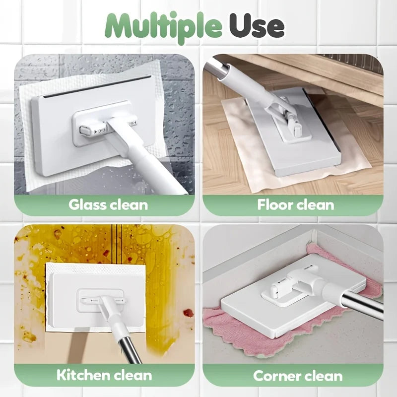 11 Piece Automatic Mop System,No Manual Operation Required,One Click Cloth Replacement Function, Including 10 Replacement Cloths Oasis Select