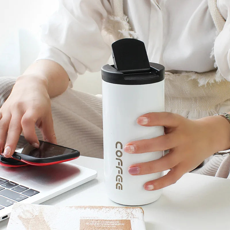 Stainless Steel Coffee Thermos Bottle Thermal Mug Leakproof Car Vacuum Flasks Coffee Cup Travel Portable Insulated Bottles Oasis Select