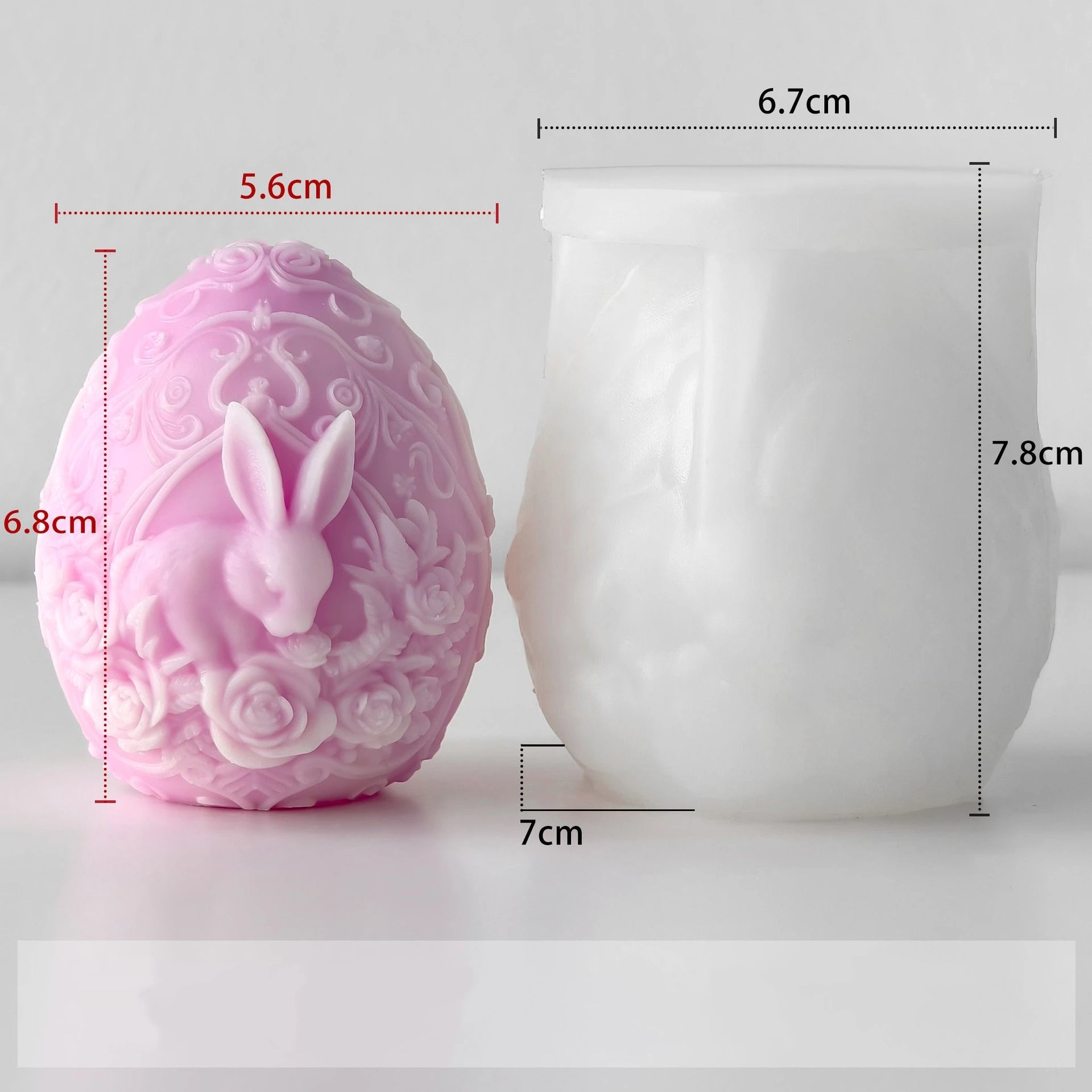 DIY Easter Bunny Egg Silicone Candle Mold 3D Embossed Rabbit Handmade Soap Plaster Resin Ornaments Crafts Molds Home Decor Gifts Oasis Select