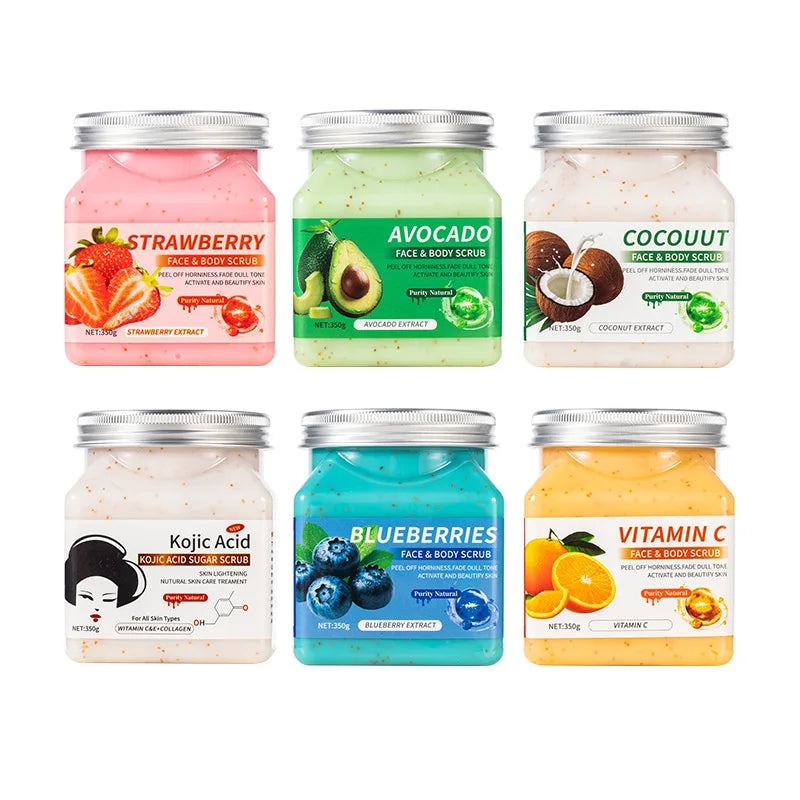 350g Body Exfoliating Scrub for Dead Skin and Keratosis Pilaris, Full-Body Deep Cleansing Coffee Scrub Oasis Select