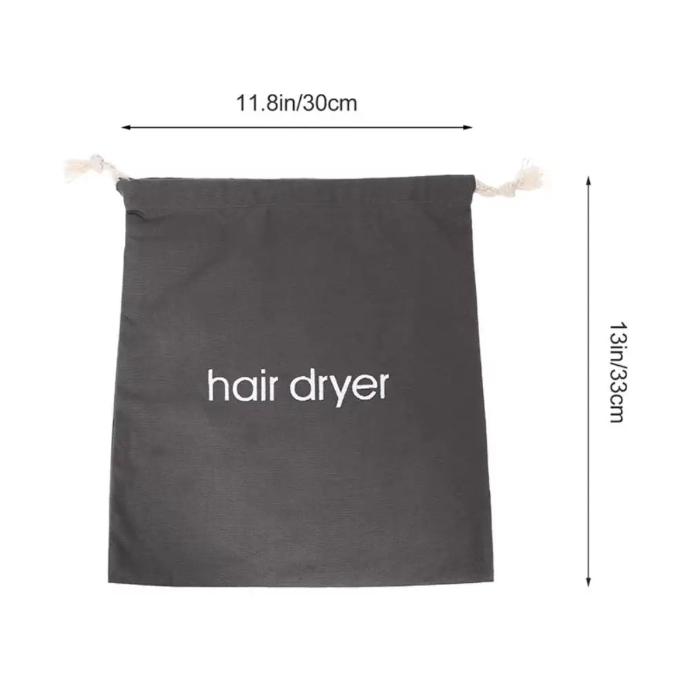 Portable Dustproof Hair Dryer Cloth Bag Large Capacity Drawstring Hairdryer Bag Canvas Hair Diffuser Oasis Select