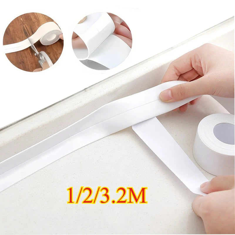 PVC Waterproof Sealing Tape Bathroom Toilet Caulk Tapes Kitchen Sink Countertop Mildew Fouling Proof Sealer Self Adhesive Strip Oasis Select