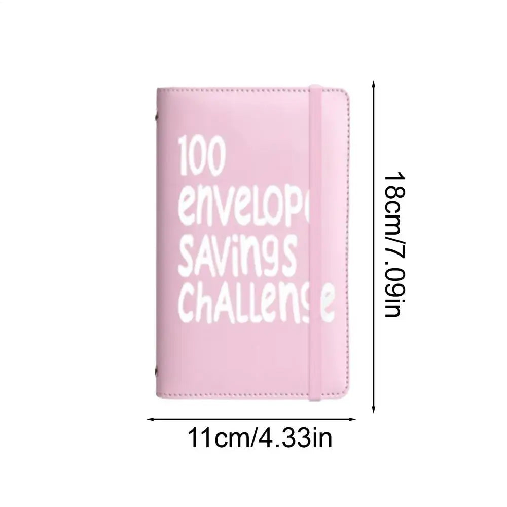 Envelope Money Saving Book Budget Binder 100 Days Tracker Envelopes for Budget Management Home School Men Women Children Oasis Select Pink